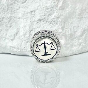 Pandora Law Justice Freedom Bead Charm S925 Silver Charm
